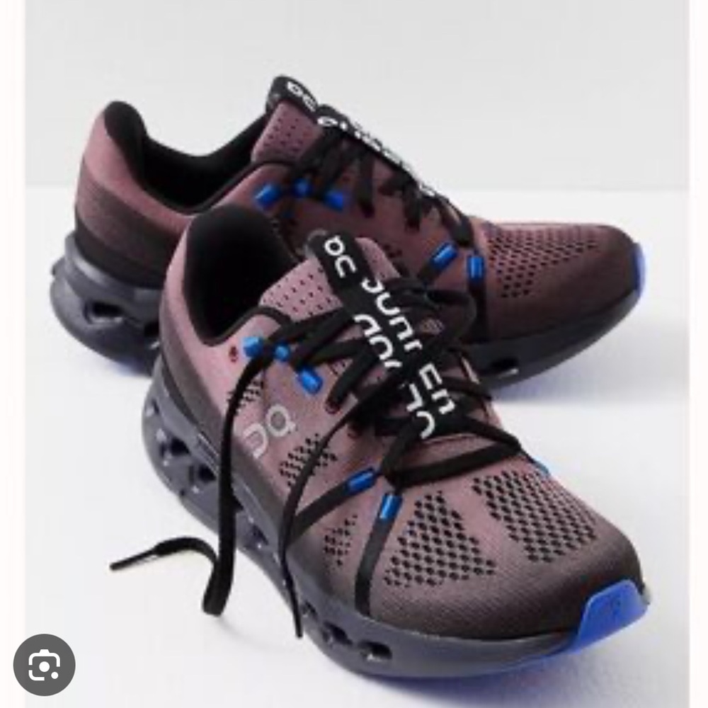 On Running Women's Black and Blue Running Shoes
